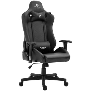 Cadeira Gamer Alpha Gamer Zeta Preto Reclinável com Almofadas Cilindro de Gás Classe 4 - AGZETA-BK