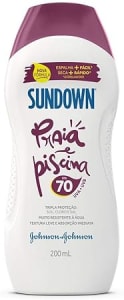 Sundown Protetor Solar Corpo e Rosto Praia e Piscina FPS 70, 200ml