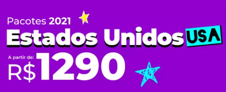 Pacotes Estados Unidos 2021 a partir de R$1290,00!