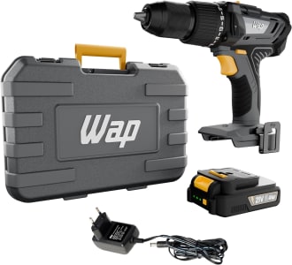 Parafusadeira e Furadeira de Impacto WAP K21 ID03 21V 1/2" 20 Níveis de Torque 60Nm Bateria Li-Íon 2 Velocidades