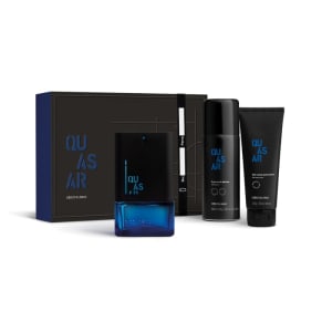 Kit Presente Quasar: Desodorante Colônia 90ml + Espuma de Barbear 200ml + Gel Pós Barba 110g