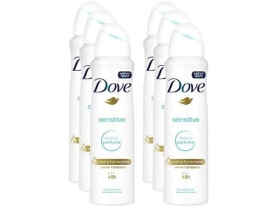 Desodorante Aerossol Antitranspirante Unissex - Dove Sensitive 150ml 6 Unidades - Magazine Ofertaesperta