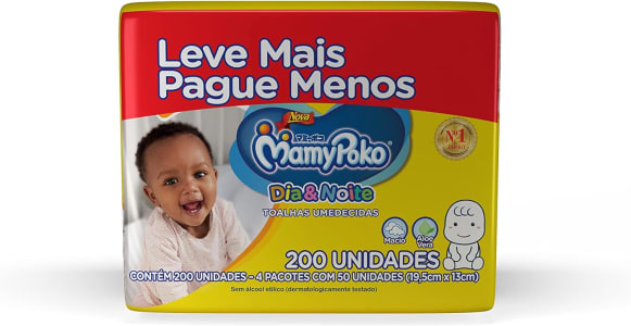 Lenço Umedecido MamyPoko Dia&Noite - 200 unidades