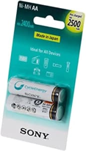 Pilha AA Recarregável - 2500mAh - Sony (2 unidades) - NH-AA-B2GN