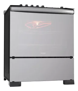 Fogão de chão Dako Diplomata Glass Grill Style a gás/elétrico 5 queimadores preto 127V/220V 100L