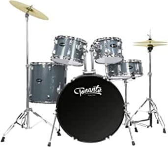 Bateria Acústica - Linha Sonora - 22’, 10’, 12’, 14’, 16’ - Com Kit De Ferragens E Banco - Blue Sparkle – Bst1954bs – Tonante