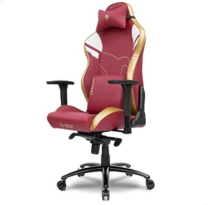 Cadeira Gamer Pichau Omega Vermelha E Dourada - PG-OMG-GLD01