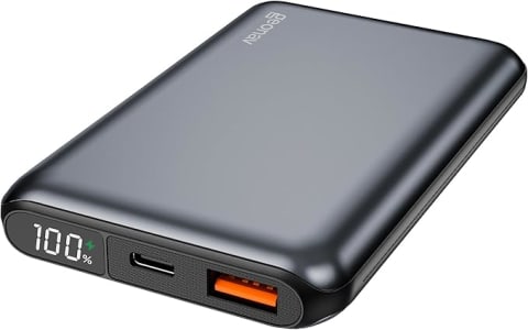 Geonav Power Bank, Carregador Portátil Universal 10.000mAh, USB-A (até 18W) + USB-C (até 20W), Compacto, Carregamento Rápido, Pass Through, Led Indicador de Bateria, PB10K20WSG, Cinza espacial