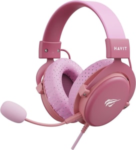 Fone De Ouvido Gamer Headset Havit H2015D Pc/Xbox/Ps4/Ps5 - Pink