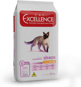 RACAO CAT EXCELLENCE SENIOR CASTRADO FRANGO 10 kg, SELECTA