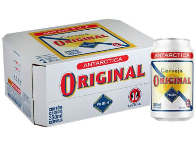 Cerveja Antarctica Original Pilsen Lata 350ml - 12 Unidades