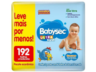 Toalha Umedecida Babysec Ultrafresh - Galinha Pintadinha 192 Unidades - Toalha Umedecida - Magazine {{route.pmdStoreName}}Logo LuLogo Magalu