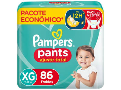 Fralda Calça Pampers Pants Ajuste Total - Tam. XG 11 a 15kg 86 Unidades - Fralda Descartável - Magazine {{route.pmdStoreName}}Logo LuLogo Magalu