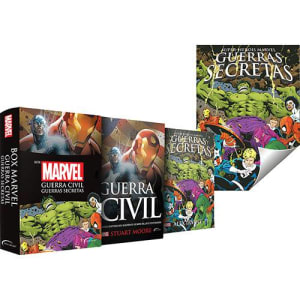 [Primeira compra]  Box - Marvel: Guerra Civil e Guerras Secretas (Edição Slim) + Pôster