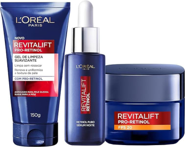 L'Oréal Paris Kit Revitalift Pro Retinol: Gel De Limpeza Sérum E Creme