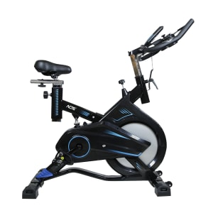 Bicicleta Para Spinning - Acte Sports - Pro, Roda De Inércia 13 KG, Suporta 120 KG (Preto/Azul)