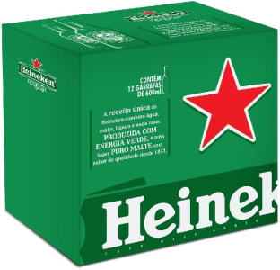 Cerveja Heineken Puro Malte Pilsen Garrafa 600ml - 12 Unidades