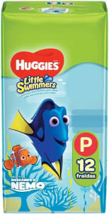 Fraldas Huggies Little Swimmers Mar e Piscina Tam P 12 Fraldas