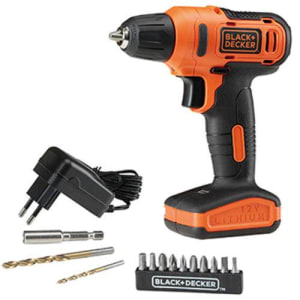 Furadeira Parafusadeira Black + Decker 12v Lithium c/ led e 13 acessórios LD12S 3/8 (10mm)