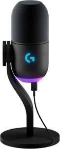 Microfone Dinâmico Gamer Logitech G Yeti GX com RGB LIGHTSYNC Captação Dinâmica Supercardioide, Conexão USB Plug and Play para Gravação de Conteúdo e Streaming em PC e Mac - Preto