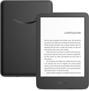 Novo Kindle (16 GB - modelo 2024) - Leve e compacto, com tela antirreflexo, trocas de página mais rápidas, luz frontal ajustável e bateria de longa duração - Cor Preta