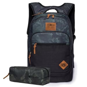 Mochila Hang Loose Com Estojo Camuflada Reforçada Para Notebook - Camuflado Preto