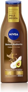 NIVEA Hidratante Desodorante Beleza Radiante Cuidado Intenso 200ml - Para a beleza da pele negra, reduz estrias em 2 semanas* e alivia a descamação da pele causada pelo ressecamento