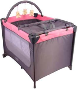 Berço Joly Trocador Desmontável Mobile Baby Style (Rosa)