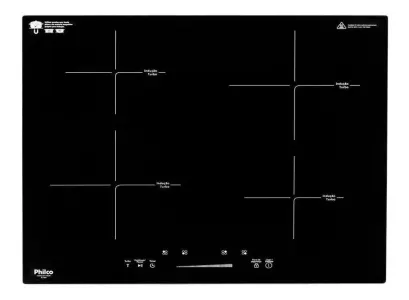 Cooktop 4 Bocas Philco Indução Vitrocerâmico - PCT40P 220V