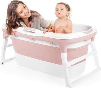 Banheira de Plástico Rosa Baby Pil Rosa Grande