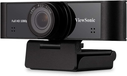  Câmera USB ViewSonic VB-CAM-001 1080p ultra ampla com microfones integrados compatíveis com Windows e Mac 