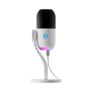 Microfone Condensador Gamer Logitech G Yeti GX com RGB LIGHTSYNC, USB Plug and Play para Gravação de Conteúdo e Streaming,Branco- 988-000575