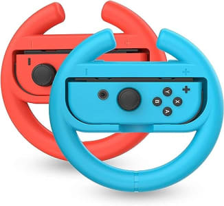 Controlador de Volante para Videogame Talkworks para Nintendo Switch Azul/Vermelho Pacote com 2