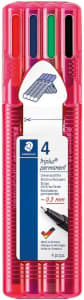 Caneta Permanente Triangular 0.3mm Staedtler Triplus 331 SB4 4 Cores