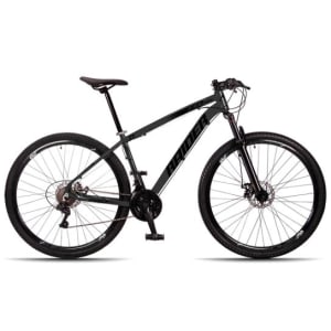 Bicicleta Aro 29 Raider Z3X 24 Vel Câmbio Traseiro Shimano Freio a Disco Bike MTB Alumínio - Grafite+Preto