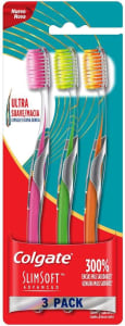 Colgate Escova Dental Slim Soft Advanced 3 Unidades Cores Sortidas