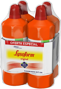 Kit com 4 Desinfetantes Lysoform Bruto Original 1L