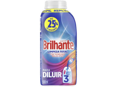 Sabão Líquido Concentrado Brilhante Limpeza Total - Refil 500ml - Magazine Ofertaesperta