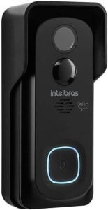 Campainha Inteligente Para Vídeo Porteiro Wi-Fi Allo w5 - Intelbras (Preto)