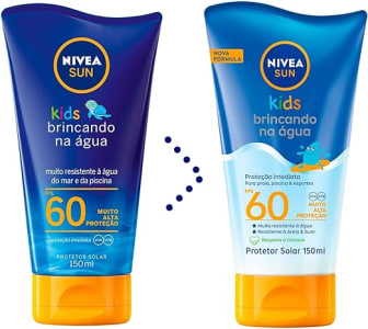NIVEA SUN Protetor Solar Kids Brincando na Água FPS 60 150ml - Infantil, especialmente formulado para a pele delicada das crianças, muito resistente à água, alta proteção UVA/UVB
