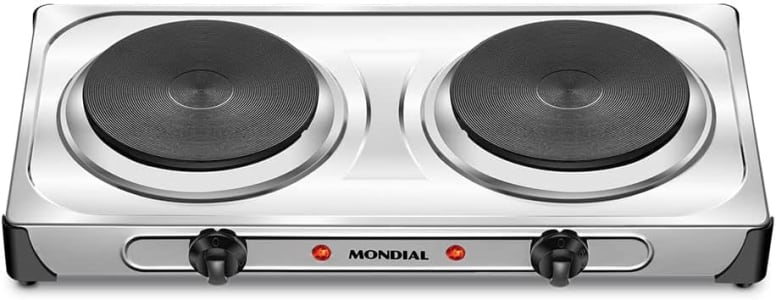 Fogão Elétrico Fast Cook Due FE-03 Mondial, 2000W, 110V ou 220V (Inox)