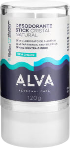 2 Unidades | Desodorante Vegano Stick Cristal 120g - Alva