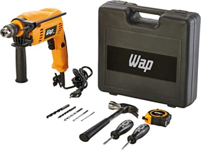 WAP Furadeira De Impacto E Parafusadeira Efpi 700K10 Elétrica Kit Mandril 3/8' 700W 127V