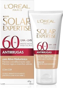 Protetor Solar Facial L'Oréal Paris Solar Expertise Antirrugas Fps 60 Com Cor 40G