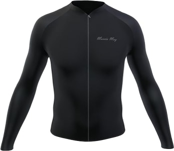 Camisa De Ciclismo Masculina Sport Márcio May Manga Longa Minimal Black