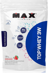  Top Whey 3W + Performance Refil 1, 8Kg Chocolate V01, Max Titanium 