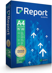 Papel Sulfite Report A4 75g Branco Pacote com 500 Folhas