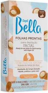 Folha Pronta para Depilação Facial Argan 16 Fls, Depil Bella