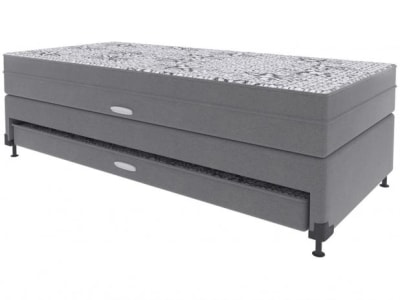 Cama Box Solteiro LightSpuma com Baú - e Cama Auxiliar 61cm de Altura Lady - Magazine Ofertaesperta