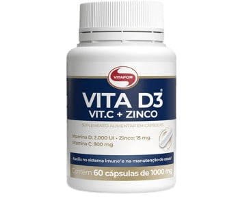 Suplemento Vitamínico Vitafor Vita D3 - 60 Cápsulas